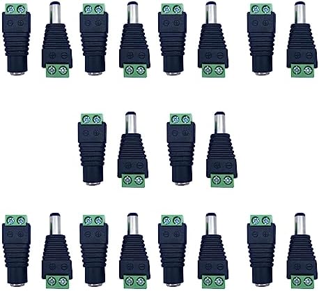 10 Pairs DC Power Jack Connectors 2.1x5.5mm – Male & Female Plug For CCTV, Wiring 7 thumbnail image