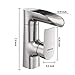 WaterSong Bathroom Sink Faucet - Waterfall Faucet for Bathroom Sink Brushed Nickel, Single Handle Bathroom Faucet 1 Hole, RV Deck Mount Basin Faucet Vessel Faucet, 360° Rotatable Head, 100% Lead-Free