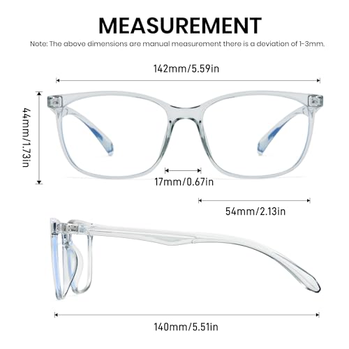 Image of Cyxus Blue Light Glasses for Men Women Reduce Eye Strain Square Frame 8083 | Eye Protection,UV Protection,Lightweight TR90 Frame,Ideal for Computer Screen Office Work