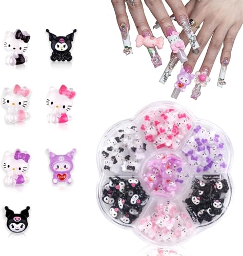 70Pcs for Kitty San-Rio Cute Nail Charm Kawaii Nail...
