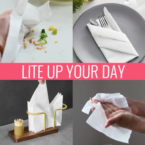 Image of 10on Lite Soft Napkins, 1 Ply Tissue Paper, 100 Pulls per Pack, Pack of 6 (100 x 6 = 600 Sheets)