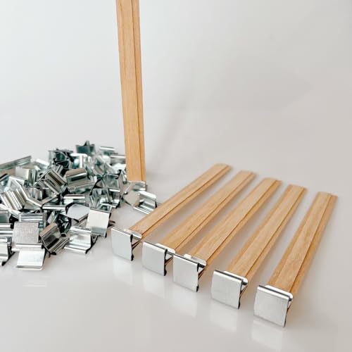 300 Clips para Mechas de Velas en Madera Soporte Universal Metal miniatura 4