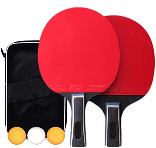 Juego de Palas de Ping Pong Tabla Tabla de rendimiento de la paleta del tenis raqueta de tenis de mesa profesional de Pádel for la Formación de interior casero Fitness Deportivo 1 1 horizontal recta