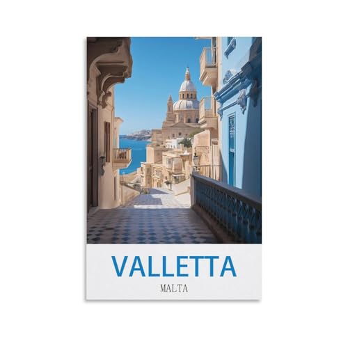 Poster La Valette de Malte pour créer une ambiance évasion dans un salon