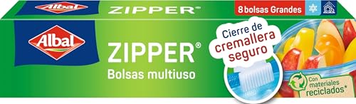 Bolsa Multiusos Albal Zipper Grandes (Cierre con Cremallera) 8 bolsas