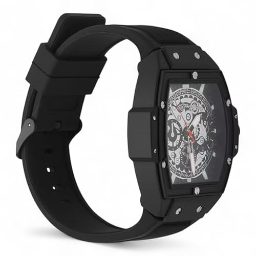 Montre Ed Hardy Tonneau Noir Homme Silicone Confort Durable