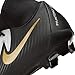 Nike Phantom Luna 2 Academy MG High-Top Soccer Cleats (FD6725-100, White/Metallic Gold Coin/Black) Size 9.5