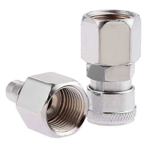 Air Line Hose Fittings 1/2" BSP Female Thread Quick Release Coupler Connector-Pack of 2