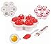 Cocedor de huevos de silicona, molde creativo de Fancy Egg, sin BPA, antiadherente, sin cáscara, fácil de pegar, de silicona hervidora de huevos, cocedor de huevos rápido, 6 unidades