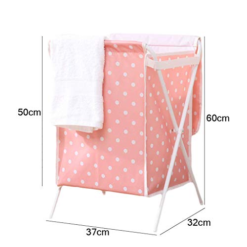 Panier à linge rose pliable pour organiser la chambre et la salle de bain