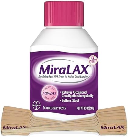 MiraLAX, Laxative Powder, Gentle Constipation Relief for Adults, ...