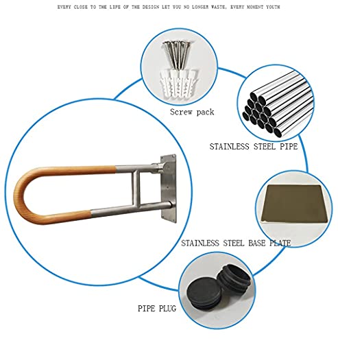 Barre de sécurité en acier inoxydable pour douche et WC ergonomique - 4