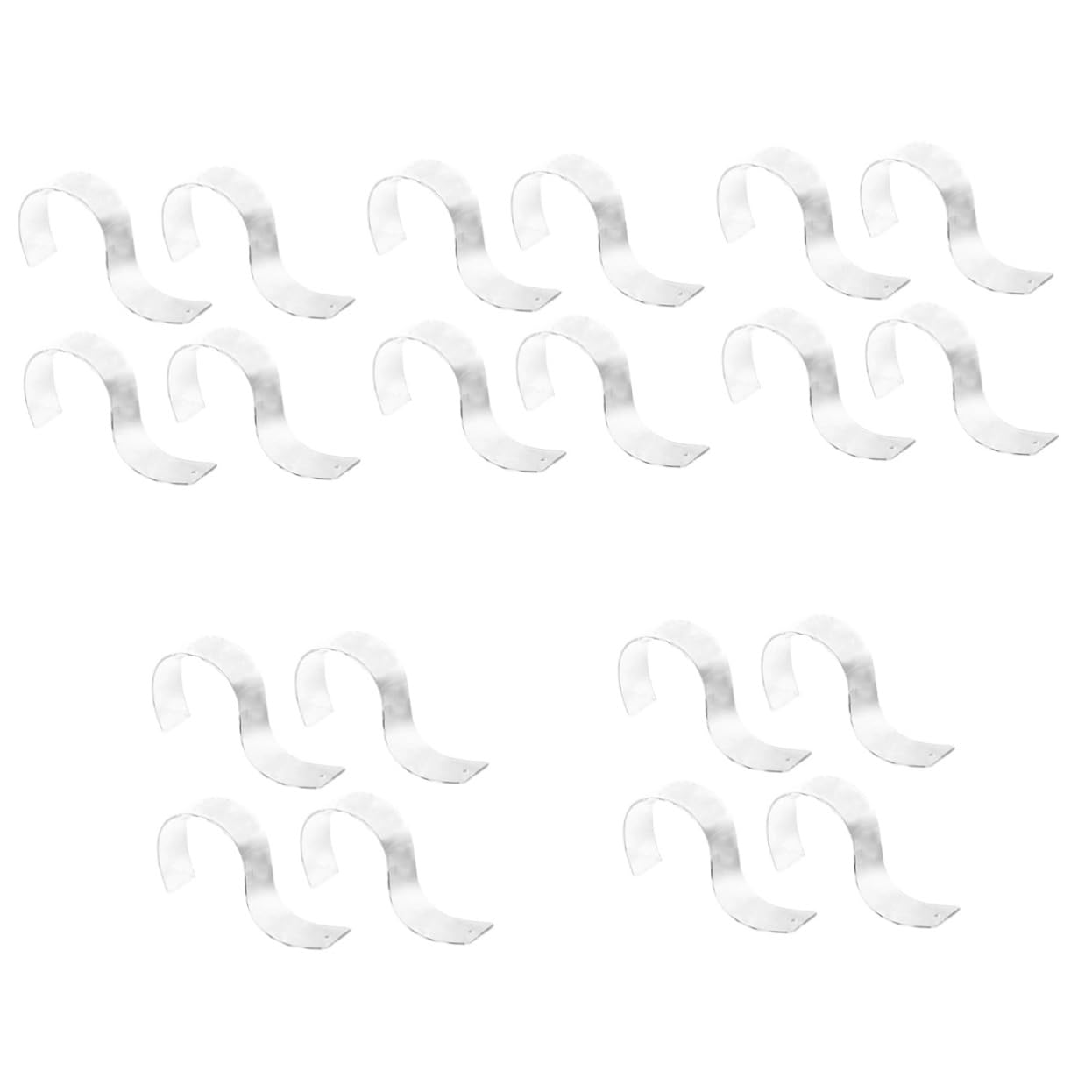 KICHOUSE 20pcs Belt Display Stands Acrylic Organizer Racks for Retail Store Transparent Belt Holder for Closet Compact Design Stylish Storage