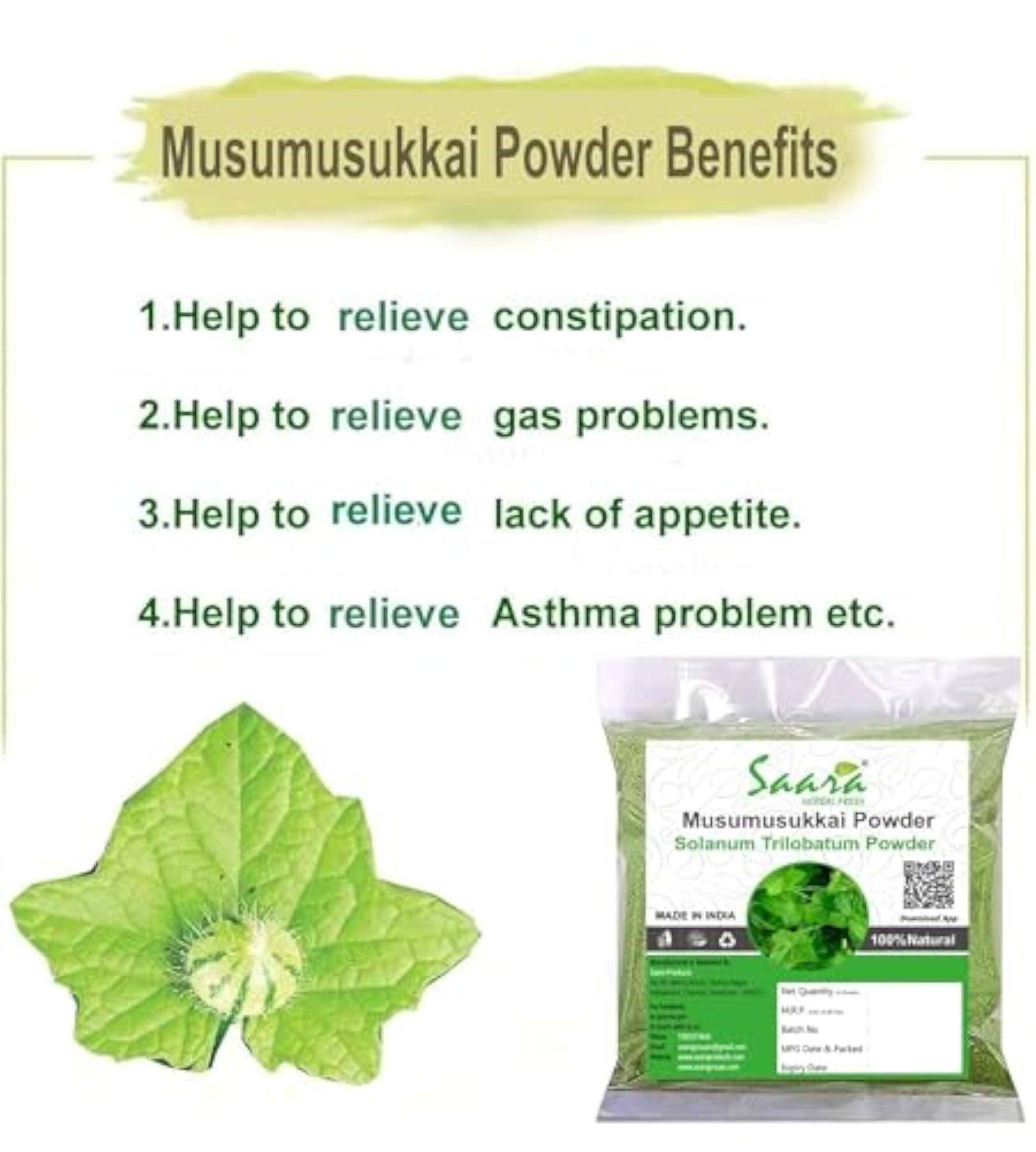 Saara HERBAL FRESH Musumusukkai Powder, 51g