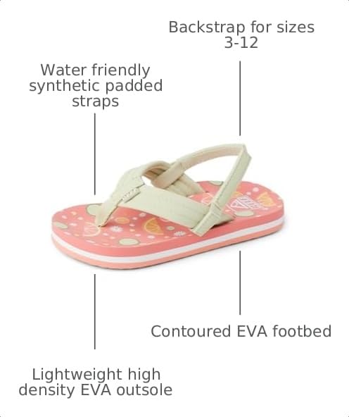 Image of REEF Girls Toddler /Little Kid Ahi Beach Flip Flop, Soft Cushion Footbed, Water Friendly
