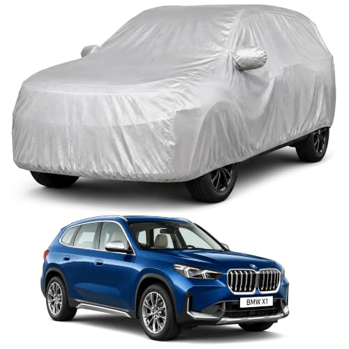 Image of Autofact Car Body Cover Compatible with BMW X1 | Custom Fit Car Cover | 100% Water-Resistant| Triple-Stitched Lightweight Fabric | Dustproof | Indoor & Outdoor Use | Elastic Bottom