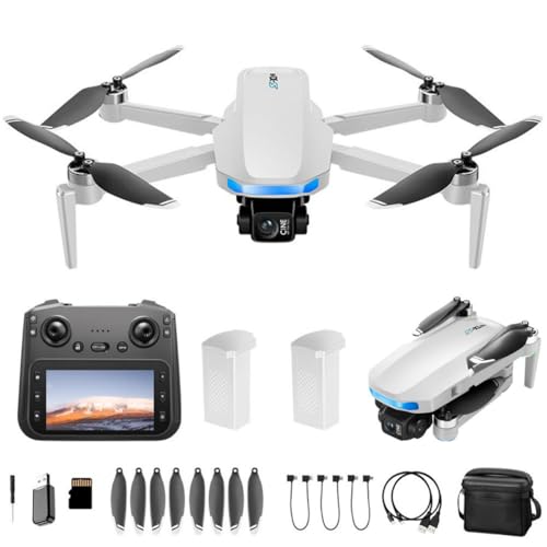 LFXLKVI S-X1Drones for Adults with Cameras 4K 1080P Dual batteries 60 Min Flight Time 5000 meters flight distance 5G dual-antenna GPS Folding mini aerial photography drone