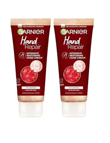 Garnier Hand Repair Intensive Restoring Hand Cream, Hand cream for very dry and rough skin, 2.54 Fl. Oz(PACK OF 2)