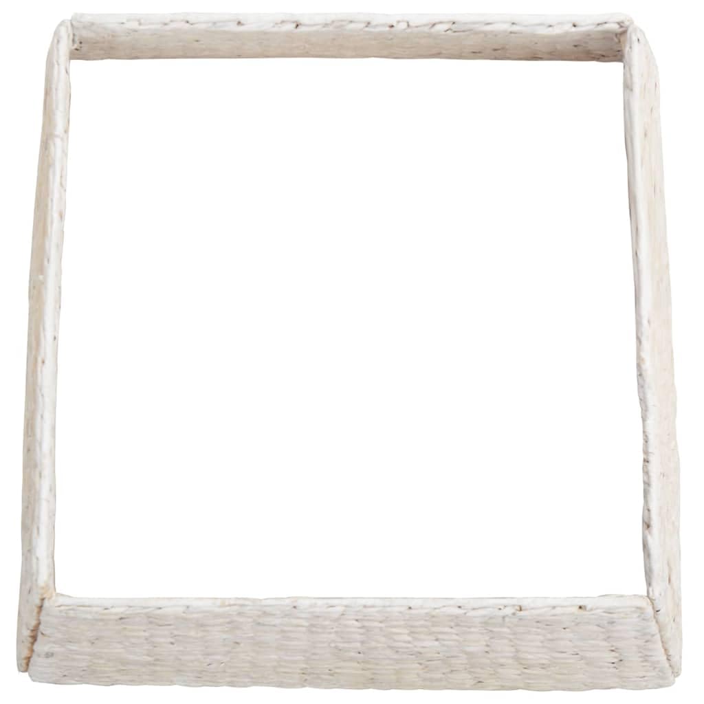 Weihnachtsbaumkragen Quadratisch Weiss 70x70x28 cm Wasserhyazinthe