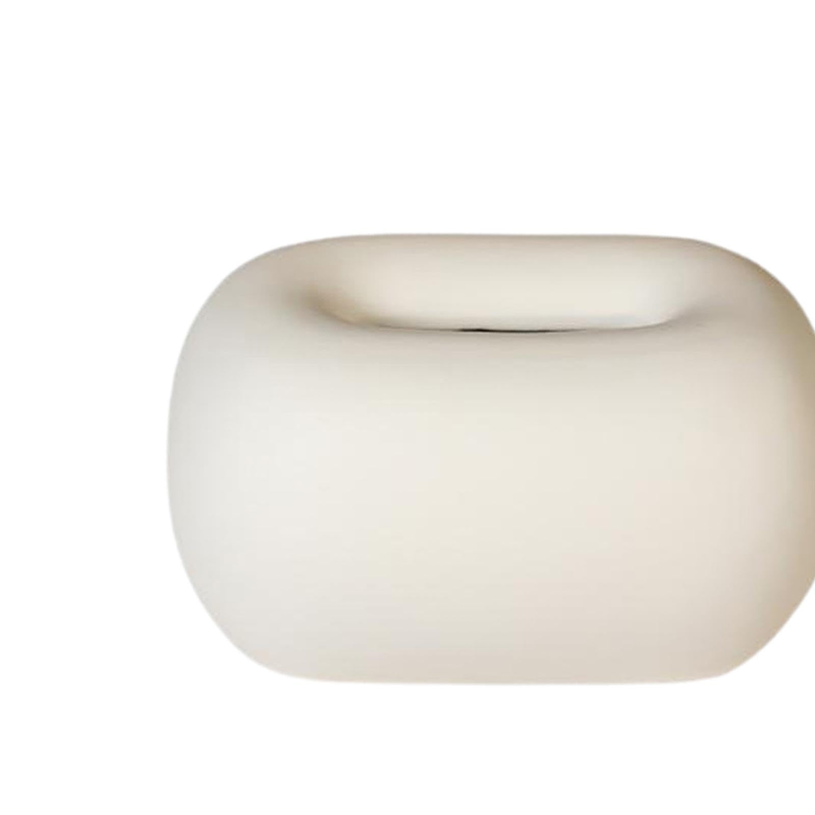 Porta Fazzoletti Scatola Fazzoletti Organizer Ceramica Copri Fazzoletti Napkin Dispenser con Apertura Ampia E Superficie Liscia Adatto a Soggiorno Cam, Bianco