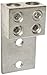 Morris Products 90951 Mechanical Lug, Two Conductors, Two Hole Mount, Aluminum, 600 AWG, 600mcm - 4SOL. Wire Range