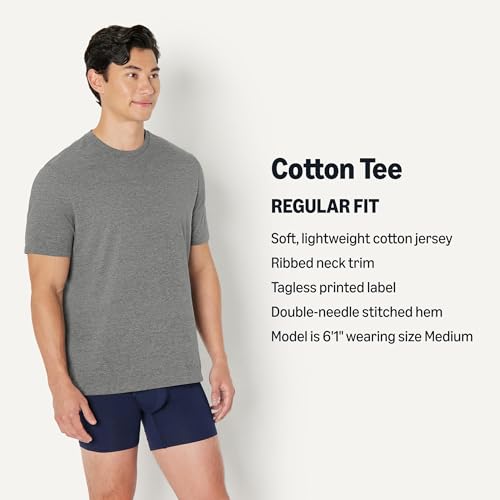 Image of Amazon Essentials Men's Regular-Fit Short-Sleeve T-Shirt, Pack of 6