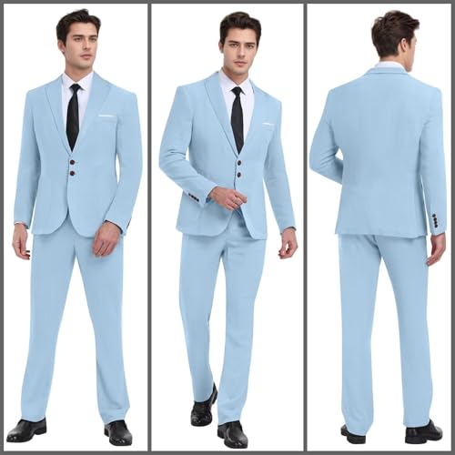 2 Piece Linen Suits for Men Slim Fit Casual Beach Wedding Summer Grooms Groomsmen Linen Blazer Pants Suit4