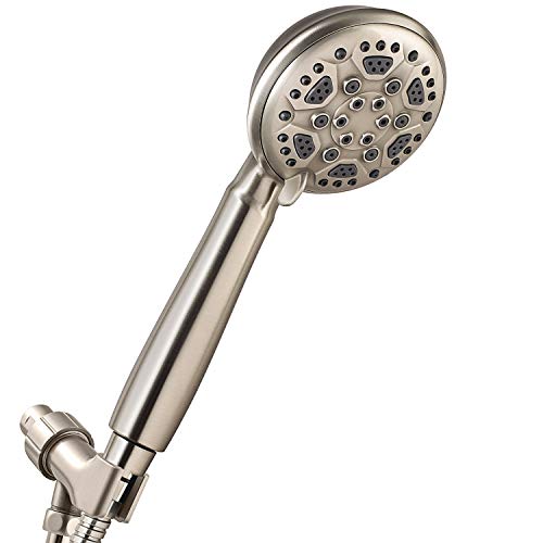 Couradric Handheld Shower Head, 6 Spray Settings Shower Head with Hose and Adjustable