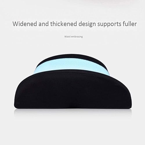 Miniatura 4 de XIXIDIAN Almohada lumbar con soporte para silla de oficina y cojín para asiento de automóvil, espuma viscoelástica con correa ajustable y soporte