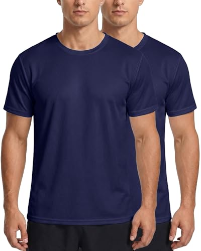 Image of 2Pcs Men's Short-Sleeve Sports T-Shirts, Quick-Drying and Breathable Tops for Gym, and Running