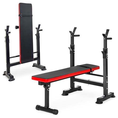 BalanceFrom Adjustable Weight Bench with Squat Rack, Home Gym Strength Workout Station