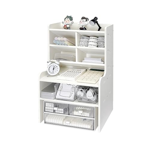 Amazon | KazeSoデスク上置き棚 卓上收納 収納ボックス デスク上置棚