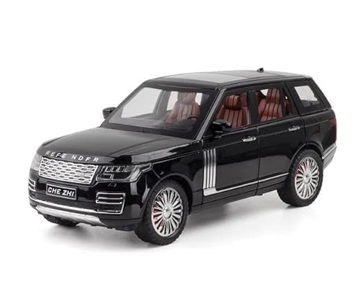 Image of DEOXY 1 /24 Big Range Rover REFENDER Toy Car Metal Pull Back Diecast Car with Openable Door and Sound Light, Gifts Toys for Kids,black