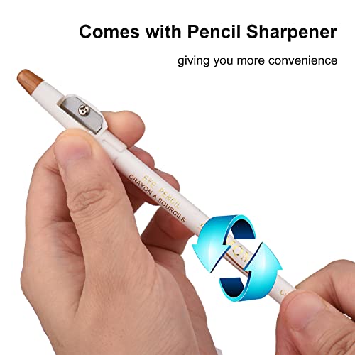 VOUVOU Eyebrow Pencil Beard Filler Pen for Drawing Eyebrow Beard Shape Long-Lasting Waterproof Sweatproof Eyebrow Color Pencil with Sharpener Makeup Tools - Image 4