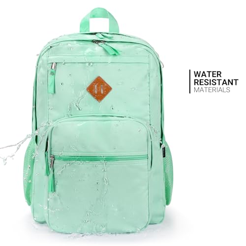 Image of ZORFIN 26L Backpack for College, and Travel: Water Resistant Bookbag - Mint