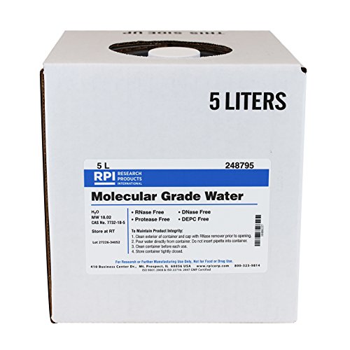 Water, Molecular Biology Grade, DNase and RNase Free, 5 Liter Cubitainer