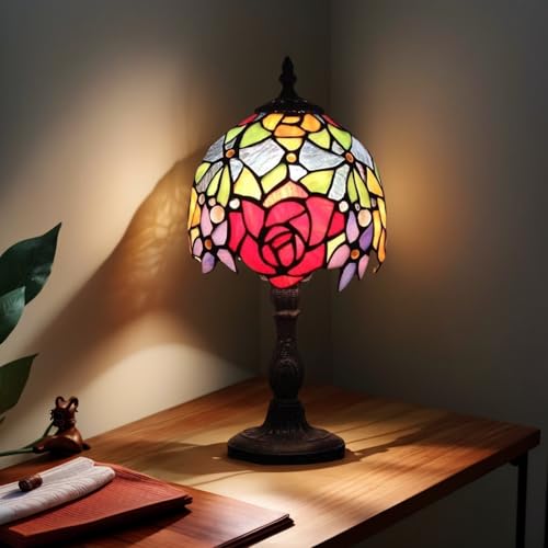 Bidesen 6" Kleine Blumen Blume Pastoral Tiffany Stil Tischlampe Nachttischlampe Schreibtischlampe Wohnzimmer Bar Lampe