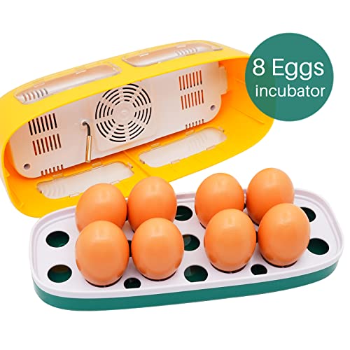 8 Eier Inkubator Hühner Brutmaschine für Geflügeleier, Kleiner Eierbrutschrank in Zugform mit Led-eilicht, Digitale… – Bild 6