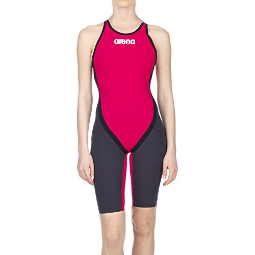 Arena Women's Powerskin Carbon Flex Open Back Kneeskin,Dark Grey/Red/Black (54),32