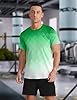 APTRO Men’s T-Shirts Gym T Shirts for Men Moisture Wicking Athletic Breathable Running Tops Quick Dry Short Sleeve T-Shirt Gradient Light Green 3XL #1