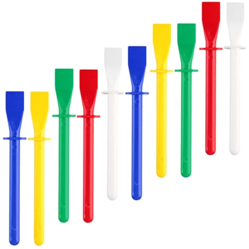 LOORGVEL 10 piezas Espátulas para Pegamento de Herramientas para Aplicar y Esparcir Pegamento Cuero Barras para Manualidades DIY Colores Surtidos Resistentes y Fáciles de Limpiar