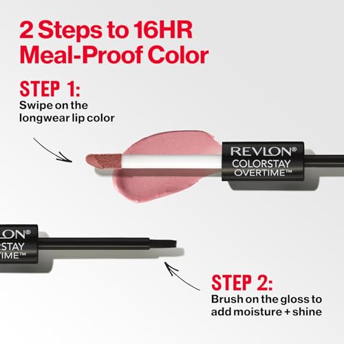 Image of REVLON Colorstay Overtime Lipcolor, Long-wearing, Shiny Lip color, Kiss proof & Smudge Proof. 99% Moisturizing ingredients, Always Sienna - (380)