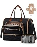 LOVEVOOK Convertible Travel Duffle Bag for Women Men, Garment Bag for Travel, Quilted Overnight Weekender Carry On Duffel Bags for Airplane, Suit Bags for Trip, Business