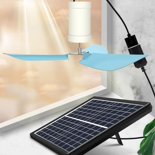 Ventilador de techo solar portátil con panel USB para camping 3