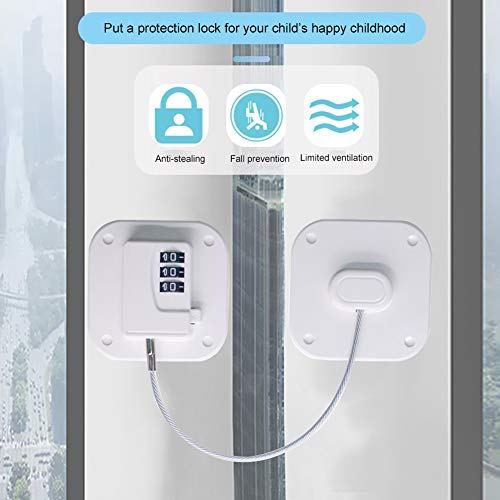 Child Safety Locks, Proofing Cabinet Locks, Password Locks For Drawers/Fridge/Dishwasher/Cupboard/Closet/Oven, Adhesive No Drilling(White) #TOP2