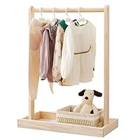 NUODWELL Baby Clothing Rack for Toddler, Pets Hanging Clothes Stand, Children's Floor Simple Clothes Hat Rack for Storage Clothes, Dolls and Shoes (55 * 26 * 60cm（Without wheels）)