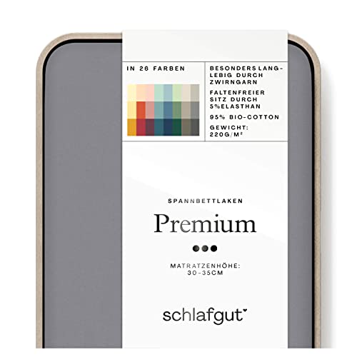 Schlafgut Pure Boxspring Spannbettlaken – Aus Bio-Baumwolle, Bis 40 Cm Matratzenhöhe