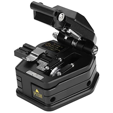Fiber Optic Cleaver High Precision SKL-6C Optic Fiber Cleaver Cutter Cable Cutting Tool 125um Diameter with Anti-Drop Bag Cover