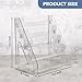 CELSOL 2 Pack Upgraded 5 Tier Acrylic Card Display Stand, Clear Display for Greeting Cards, Sports Cards, Postcards, Stickers & Brochures, Easy Snap-On, Increased Height & Thickness for Better Presentation