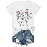 Photo Gallery 4th of july skeleton shirt donna uomo, divertente 4th of july camicia, unisex, bianco, l Photo Gallery 4th of july skeleton shirt donna uomo, divertente 4th of july camicia, unisex, bianco, l